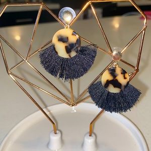 Tortoise and Fringe Ann Taylor earrings